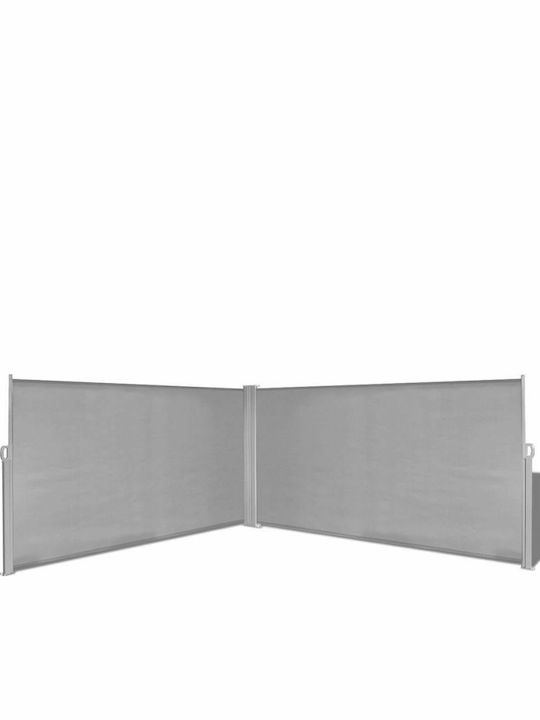 vidaXL Garden Sideway Sunshade Roller Gray 6x1.8cm