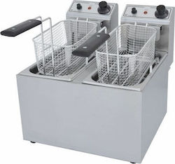 ΤζεΘάν Commercial Electric Double Fryer 2x4lt 5.2kW 37x39x38cm