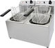 ΤζεΘάν 230V Commercial Electric Double Fryer 2x7lt 6.4kW 57x39x38cm