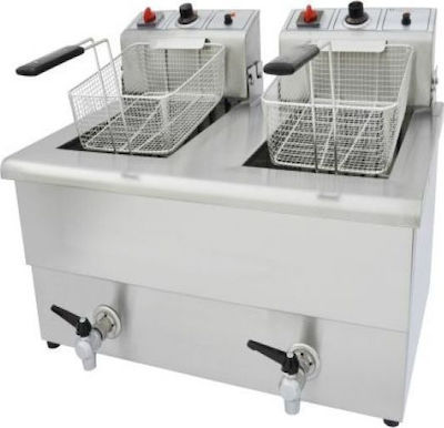 ΤζεΘάν Fryer Electric Double 10.2kW Capacity 2x12lt 74x52x53cm ΤX10