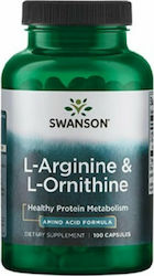 Swanson L-Arginine & L-Ornithine 100 caps Unflavoured