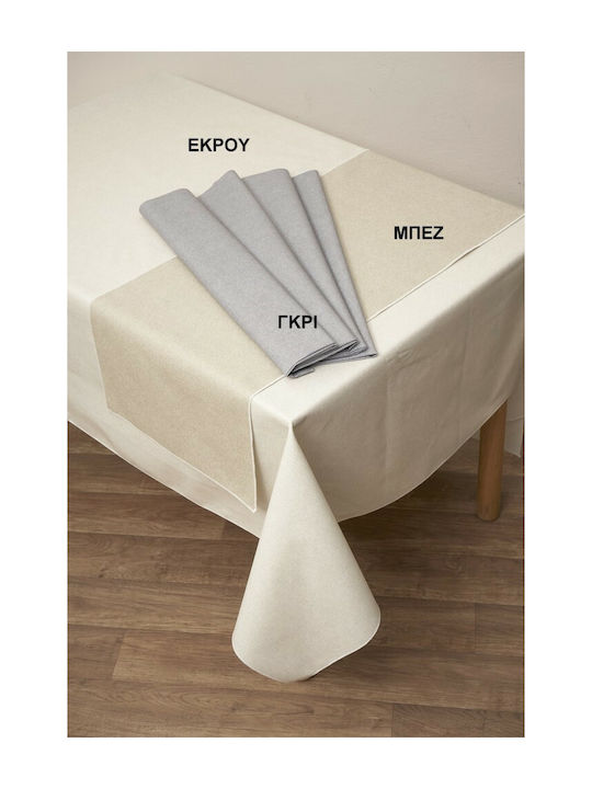 Viopros Ντιάνα Cotton & Polyester Stain Resistant Tablecloth Γκρι 160x280cm