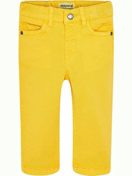 Mayoral Kids Fabric Trousers Yellow