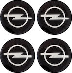 Auto Gs Adhesive Badges with Enamel Coating Opel 6cm for Car Rims Multicolour 4pcs