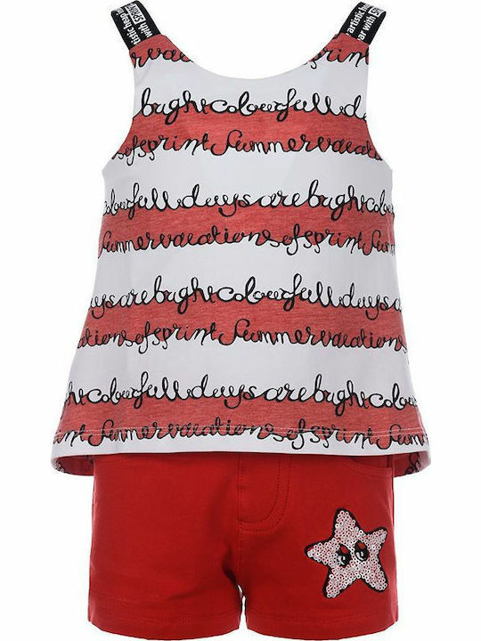 Sprint Kids Set with Shorts Summer 2pcs Red