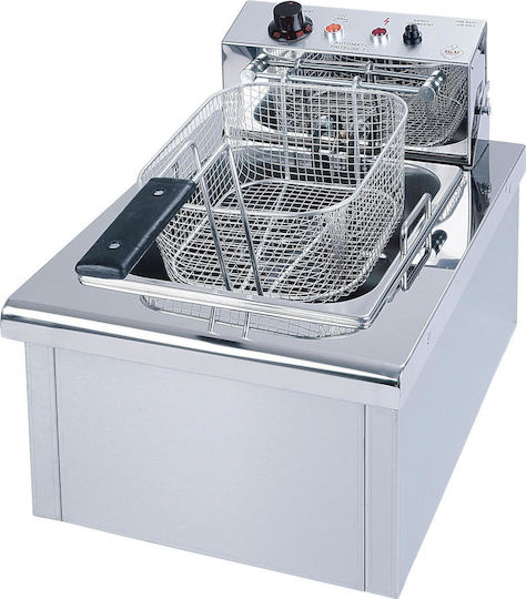 M&M equipment Elektrische Fritteuse 230V 3.5kW Kapazität 7Es 34x47x36.5cm F70