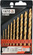 Yato Set of 10 Drills HSS Titanium with Cylindrical Shank for Metal και Masonry