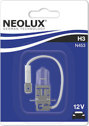 Neolux Lampen Auto Standard H3 Halogen 3200K Warmes Weiß 12V 55W 1Stück