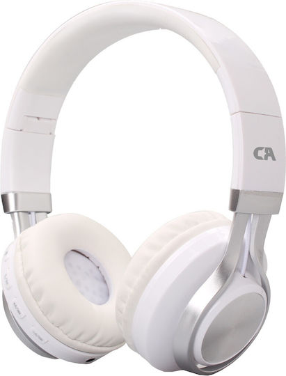 Crystal Audio BT-01 Wireless / Wired On Ear Headphones with 18 hours of Operation White
