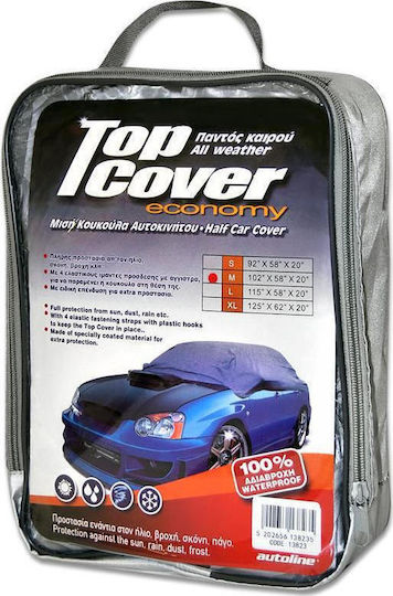 Autoline TopCover Eco Car Half Covers with Carrying Bag 259x147x50cm Waterproof Medium