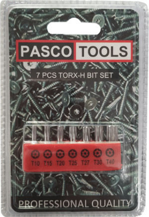Pasco Set 7 Schraubendreher-Bits Torx