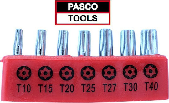 Pasco Set 7 Schraubendreher-Bits Torx Torx