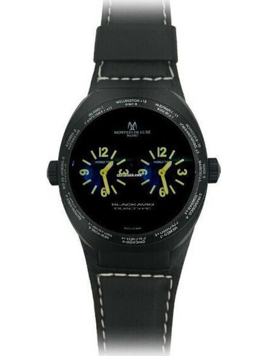 Montres de Luxe Watch Battery with Leather Strap