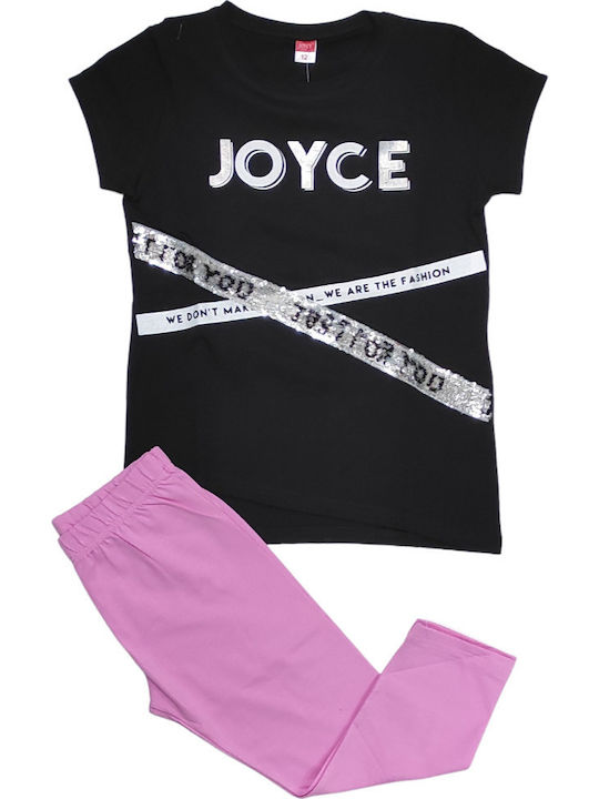 Joyce Kids Set with Leggings Summer 2pcs Black