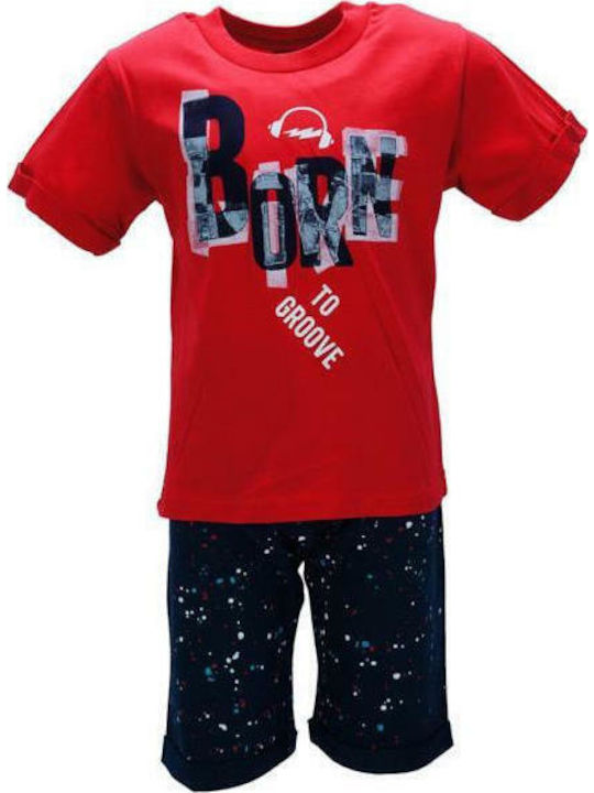 Trax Kids Set with Shorts Summer 2pcs Red