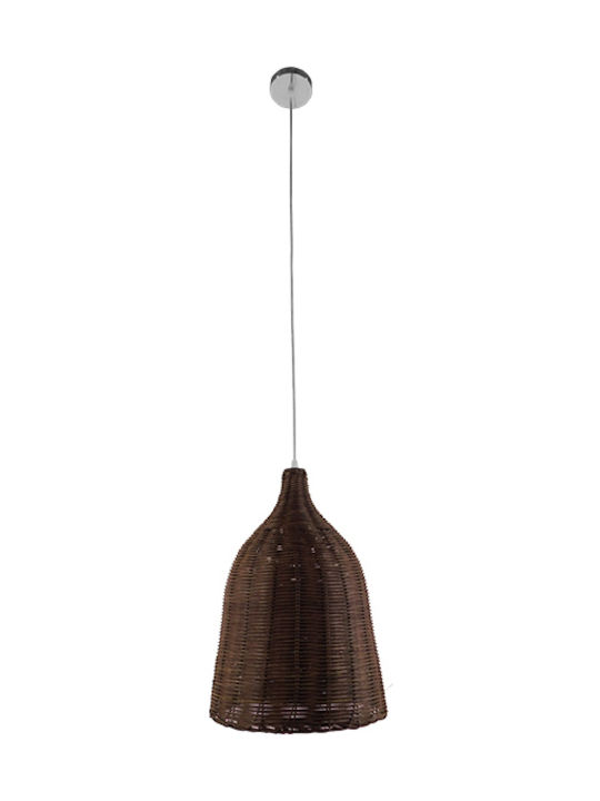 GloboStar Nelly Pendant Light Suspension for Socket E27 Brown