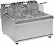 Lappas Elektrische Fritteuse Doppel 7.6kW Kapazität 2x8lt 60x60x47cm