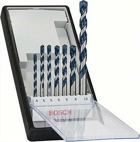 Bosch CYL-5 Set of 7 Drills with Cylindrical Shank for Masonry και Metal