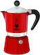 Bialetti Rainbow Кафеварка За Еспресо 3 Чаши Червена