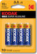 Kodak 4 Pack Alkaline Batteries AA Max Super 1.5V 30952865