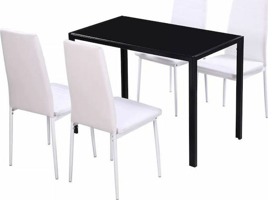 Τραπεζαρία με 4 Καρέκλες 105x60εκ.