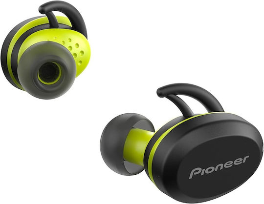 Pioneer E8 In-Ear Bluetooth-Freisprecheinrichtung Kopfhörer mit Schweißresistenz und Ladeetui Gelb