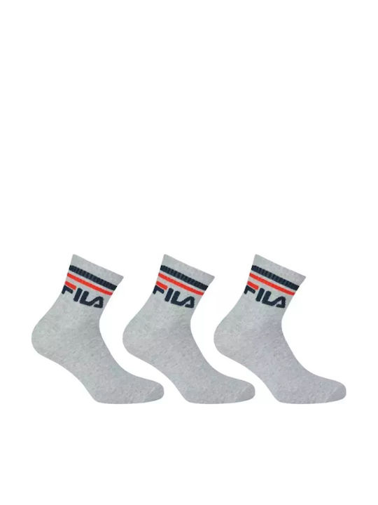 FILA Unique Urban Αθλητικές Κάλτσες Γκρι 3 Ζεύγη