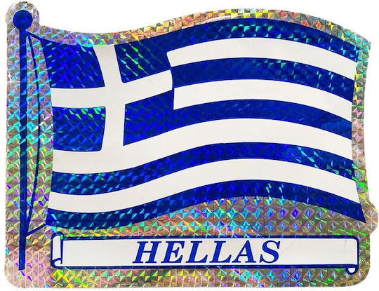 Auto Gs Car Flag Stickers Hellas 14.5 x 11cm 1pcs
