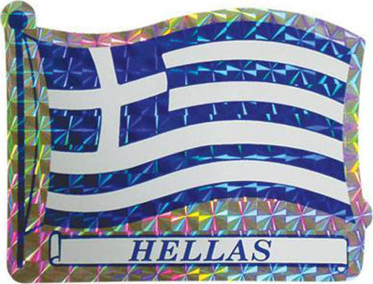 Auto Gs Αυτοκόλλητη Σημαία Αυτοκινήτου Hellas 14.5 x 11cm