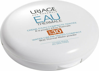 Uriage Eau Thermale Water Cream Tinted Compact Waterproof Sunscreen Powder Face SPF30 with Color 10gr