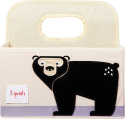 3 Sprouts Βρεφικό Καλάθι Καλλυντικών Bear Μαύρο