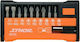 Sthor Set 10 Schraubendreher-Bits Gerade / Kreuz / Torx Set