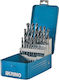 Krino Set of 25 Drills with Cylindrical Shank for Metal