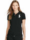 Ralph Lauren Women's Athletic Polo Blouse Short Sleeve Black