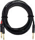 Cordial Cablu 2x 6,3 mm de sex masculin - 6,3 mm de sex masculin 6m (CFY 6 VPP)