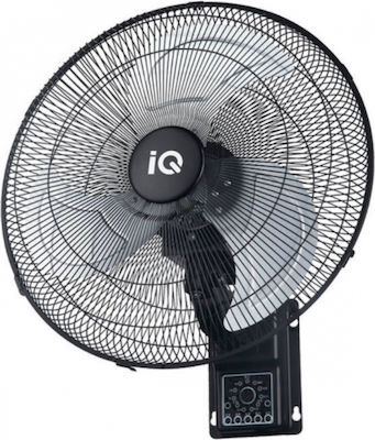 IQ MWF-18R Schwarz Industrieller Ventilator Wandhalterung 100W mit einem Durchmesser von 45cm mit Fernbedienung