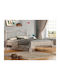 Dream Double Bed Upholstered with Fabric Ecru for Mattress 160x200cm