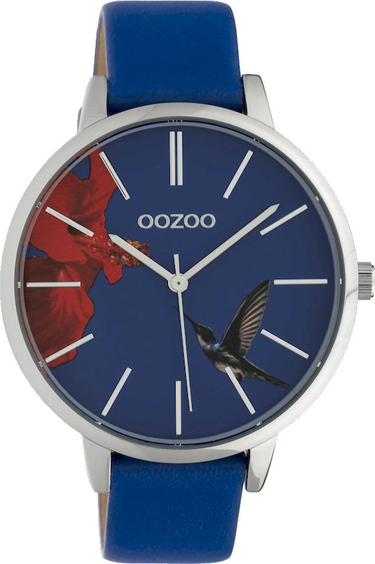 Oozoo Timepieces Limited Ceas de Damă cu Albastru Curea din Piele