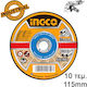 Ingco Δίσκος Κοπής Μετάλλου 115mm 10τμχ