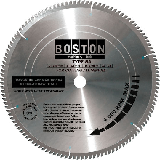 Boston Δίσκος Κοπής Αλουμινίου με 96 Δόντια 300mm