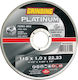 Grinding Cutting Disc Inox Platinum 115x1.0mm Cutting Disc Metal Hole Diameter 115mm 1pcs