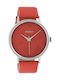 Oozoo Timepieces Limited Uhr mit Rot Lederarmband