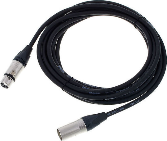 Cordial Kabel XLR-Stecker - XLR-Buchse Schwarz 5m CTM 5 FM-BK