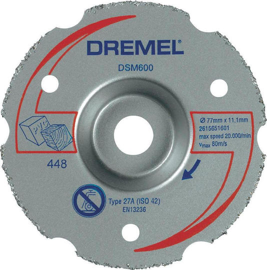 Dremel Disc de tăiere cu carbură pentru utilizare multiplă DSM600 Disc de tăiere Materiale de construcție 20mm