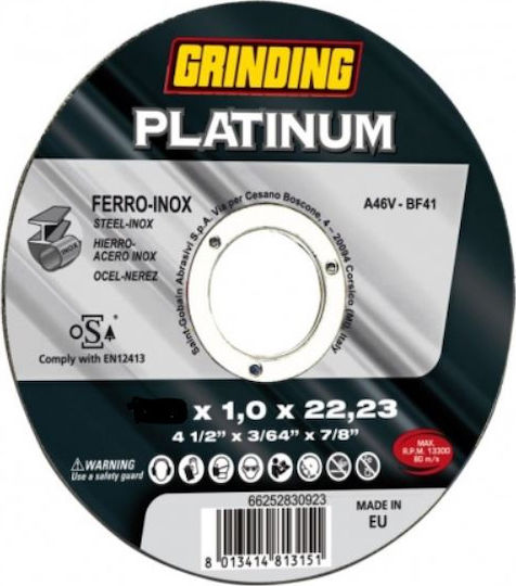 Grinding Inox Platinum Cutting Disc 125x1.0mm Metal Cutting Disc 125mm