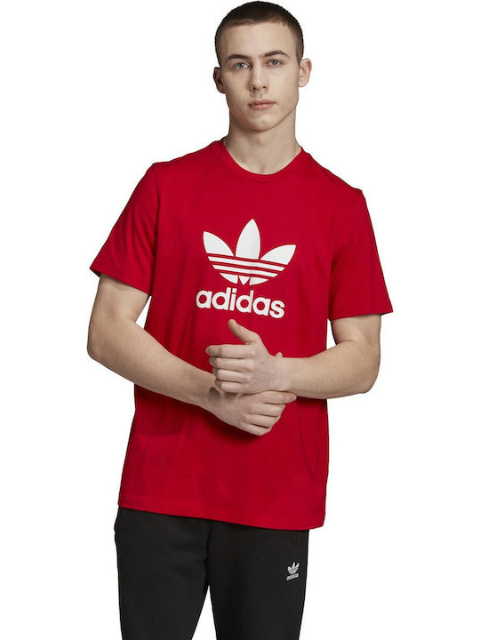 Adidas Trefoil Ανδρικό T-shirt Κόκκινο με Λογότυπο