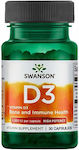 Swanson Vitamin D3 1000iu High Potency Dry Vitamin 1000iu 30 caps