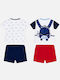 Mayoral Kids Set with Shorts Summer 4pcs White