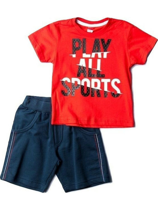 Joyce Kids Set with Shorts Summer 2pcs Red