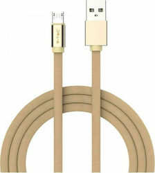V-TAC Ruby 8495 Braided USB 2.0 σε micro USB 1m Χρυσό